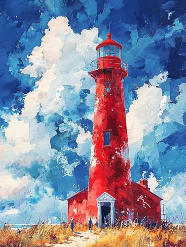 Leuchtturm Diamond Painting XXL Leinwand 50x70 cm, Diamond Painting Erwachsene Bastelset, 5D Diamant Malerei Kinder Stickerei Kreuzstich Bilder Set, Zimmer Deko Schlafzimmer, Weihnachtsgeschen K-66 Leuchtturm Diamond Painting XXL Leinwand 50x70 cm, Diamond Painting Erwachsene Bastelset, 5D Diamant Malerei Kinder Stickerei Kreuzstich Bilder Set, Zimmer Deko Schlafzimmer, Weihnachtsgeschen K-66 von Wuiddnng