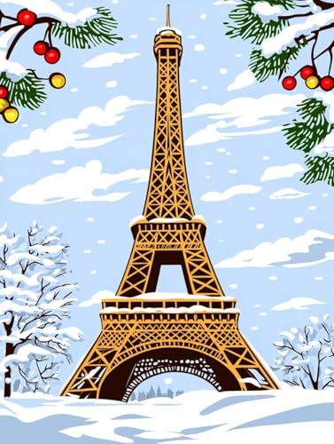 Paris Diamond Painting XXL Leinwand 50x70 cm, Diamond Painting Erwachsene Bastelset, 5D Diamant Malerei Kinder Stickerei Kreuzstich Bilder Set, Herbst Zimmer Deko Schlafzimmer, Weihnachtsgeschen K-72 Paris Diamond Painting XXL Leinwand 50x70 cm, Diamond Painting Erwachsene Bastelset, 5D Diamant Malerei Kinder Stickerei Kreuzstich Bilder Set, Herbst Zimmer Deko Schlafzimmer, Weihnachtsgeschen K-72 von Wuiddnng