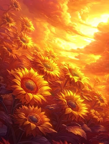 Sonnenblume Diamond Painting Klein Leinwand 40x50 cm, Diamond Painting Erwachsene Bastelset, 5D Diamant Malerei Kinder Stickerei Kreuzstich Bilder Set, Zimmer Deko Schlafzimmer, Weihnachtsgeschen X-27 Sonnenblume Diamond Painting Klein Leinwand 40x50 cm, Diamond Painting Erwachsene Bastelset, 5D Diamant Malerei Kinder Stickerei Kreuzstich Bilder Set, Zimmer Deko Schlafzimmer, Weihnachtsgeschen X-27 von Wuiddnng