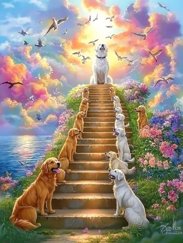 Tiere Diamond Painting XXL Leinwand 50x70 cm, Diamond Painting Erwachsene Bastelset, 5D Diamant Malerei Kinder Stickerei Kreuzstich Bilder Set, Herbst Zimmer Deko Schlafzimmer, Weihnachtsgeschen Z-76 Tiere Diamond Painting XXL Leinwand 50x70 cm, Diamond Painting Erwachsene Bastelset, 5D Diamant Malerei Kinder Stickerei Kreuzstich Bilder Set, Herbst Zimmer Deko Schlafzimmer, Weihnachtsgeschen Z-76 von Wuiddnng