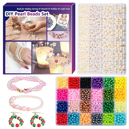 WuikerDuo 3100 Stücke Glasperlen beige Perlen, Künstliche Elfenbein Perlen, Handgemachte Lose Perlen, Verwendet Für Dekorative Handwerke in Armband Halskette Schmuck Herstellung WuikerDuo 3100 Stücke Glasperlen beige Perlen, Künstliche Elfenbein Perlen, Handgemachte Lose Perlen, Verwendet Für Dekorative Handwerke in Armband Halskette Schmuck Herstellung von WuikerDuo