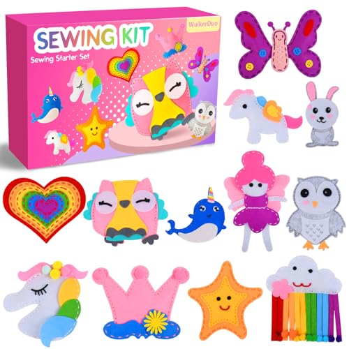 WuikerDuo 12 Stück DIY Nähset Tierformen Filz Bastelset für Kinder und Anfänger, Bastelset Kinder ab 6,7,8,9,10 Jahre,Geschenk Mädchen 5 6 7 8 9 10 Jahre,DIY Filz Geschenk Mädchen WuikerDuo 12 Stück DIY Nähset Tierformen Filz Bastelset für Kinder und Anfänger, Bastelset Kinder ab 6,7,8,9,10 Jahre,Geschenk Mädchen 5 6 7 8 9 10 Jahre,DIY Filz Geschenk Mädchen von WuikerDuo