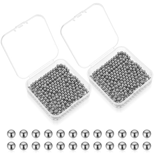 400 Stück Edelstahl Reinigungsperlen für Flaschen, Edelstahl Reinigungskugeln für Glasflaschen, 4mm Metall Kugeln zum Reinigen Dekanter Karaffen Vasen Weinkaraffe Reinigung Reinigen Perlen von Wukemaoyi