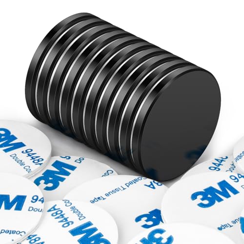 Wukong 32×3mm Neodym Magnete, 10 Stück Schwarz Magnete Selbstklebend Stark, Extra Starke Magneten, Magnete zum Kleben für Magnettafel, Holzbretter und Fliesen Wukong 32×3mm Neodym Magnete, 10 Stück Schwarz Magnete Selbstklebend Stark, Extra Starke Magneten, Magnete zum Kleben für Magnettafel, Holzbretter und Fliesen von Wukong