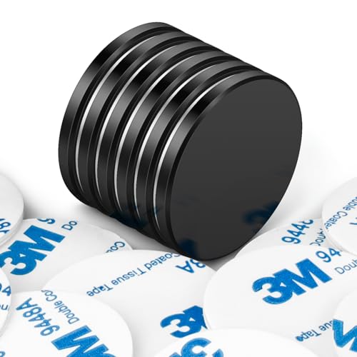 Wukong 32×3mm Neodym Magnete, 6 Stück Schwarz Magnete Selbstklebend Stark, Extra Starke Magneten, Magnete zum Kleben für Magnettafel, Holzbretter und Fliesen Wukong 32×3mm Neodym Magnete, 6 Stück Schwarz Magnete Selbstklebend Stark, Extra Starke Magneten, Magnete zum Kleben für Magnettafel, Holzbretter und Fliesen von Wukong