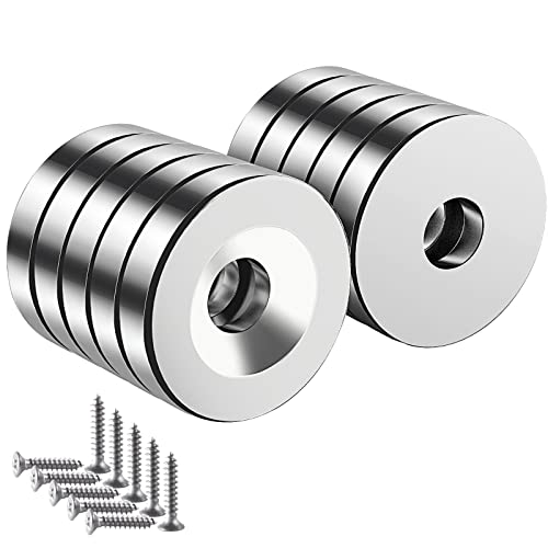 Wukong Neodym Magnete Mit Loch 12x3mm 10 Stück Mini Magnete Stark mit Schrauben Flach für Magnetplatte, Küche, Kühlschrank und Werkzeugraum von Wukong