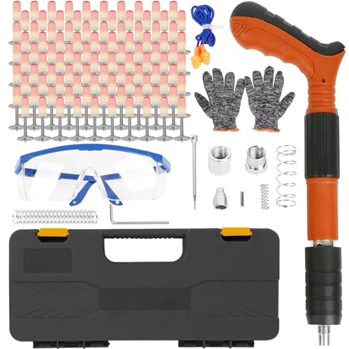 Mini Nagelpistole aus Stahl 3 Gänge Leistung einstellbar Wand Nagelpistole, Manuelle Nagelpistole mit 100 runden Nägeln, Einstellbare Schalldämpfer Stahl Nagel Pistole Pistole, orange Farbe (Orange) Mini Nagelpistole aus Stahl 3 Gänge Leistung einstellbar Wand Nagelpistole, Manuelle Nagelpistole mit 100 runden Nägeln, Einstellbare Schalldämpfer Stahl Nagel Pistole Pistole, orange Farbe (Orange) von Wula