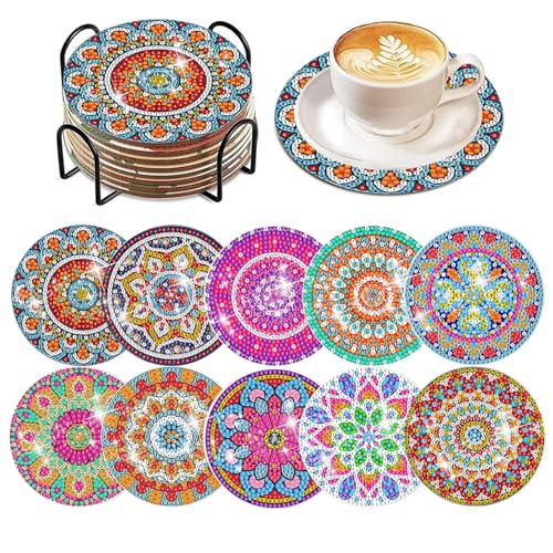 Wulcea Diamond Painting Kinder Erwachsene Untersetzer Lustige Geschenke Diamant Bastelset Ab 4 6 7 8 9 10 11 12 16 Jahre Freundin Geschenk Mädchen Für Sachen Basteln Geburtstagsgeschenk Teen Mandala von Wulcea