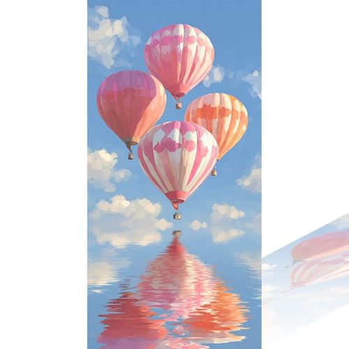 Diamond Painting Erwachsene Landschaft Diamond Painting Kinder Ballon Diamant Painting Bilder mit Zubehör DIY 5D Voll Strass Mosaikherstellung Leinwand Diamant Malerei für Decoration 100x200cm 2Z-1071 von Wuleogxi