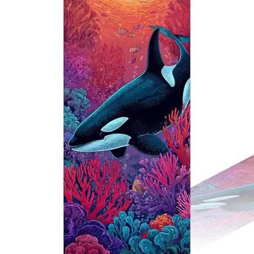 Diamond Painting Erwachsene Wal Diamond Painting Kinder Meeresboden Diamant Painting Bilder mit Zubehör DIY 5D Voll Strass Mosaikherstellung Leinwand Diamant Malerei für Decoration 90x180cm 2Z-996 von Wuleogxi