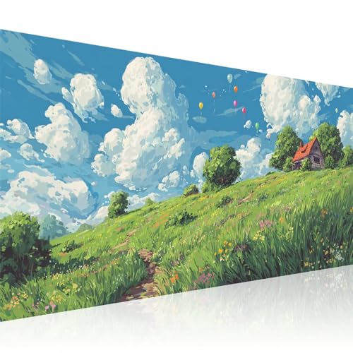 Diamond Painting Landschaft Diamant Painting Bilder mit Zubehör, DIY 5D Comics Diamant Malerei Erwachsene & Kinder Mosaikherstellung Stickerei Leinwand Kunst Vollbohrer Bastelset 60x150cm 2Z-147 von Wuleogxi