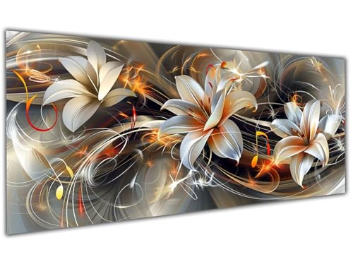 Diamond Painting Lilie Diamond Painting Zubehör Art Diamond Painting Erwachsene Groß 50x100cm, DIY 5D Diamant Painting Bastelset Erwachsene für Deko Wohnzimmer, Geschenke für Frauen/Männer-LL301 von Wuleogxi