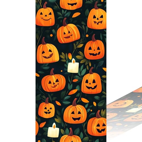 Halloween Diamond Painting Erwachsene Groß xxl 80x160cm Vollbohrer Diamant Malerei Kürbis mit Zubehör, DIY 5D Diamant Painting Bilder Stickerei Bastelset Zuhause Dekor, Geschenke für Frauen 2Z-971 von Wuleogxi