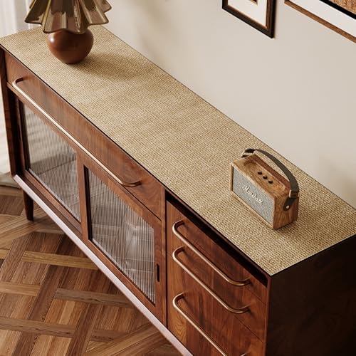 Leder-Tischdecke für rechteckigen Tisch, rustikale Holzstruktur, wasserdicht, abwischbar, wendbar, Kommode, Abdeckung für den täglichen Gebrauch, Küche, Esstisch, Urlaubsdekoration, 40 x 100 cm, Beige Leder-Tischdecke für rechteckigen Tisch, rustikale Holzstruktur, wasserdicht, abwischbar, wendbar, Kommode, Abdeckung für den täglichen Gebrauch, Küche, Esstisch, Urlaubsdekoration, 40 x 100 cm, Beige von Wuluwala