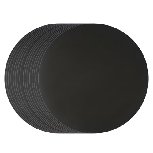 WUMUZAI 25 cm Karton, Kreis, 50 Blatt, runder Malkarton, dicker Karton, Bastelpapier, Pappe, leere Papierausschnitte zum Zeichnen, Schreiben, Kunst, Party-Dekoration, schwarz WUMUZAI 25 cm Karton, Kreis, 50 Blatt, runder Malkarton, dicker Karton, Bastelpapier, Pappe, leere Papierausschnitte zum Zeichnen, Schreiben, Kunst, Party-Dekoration, schwarz von Wumuzai