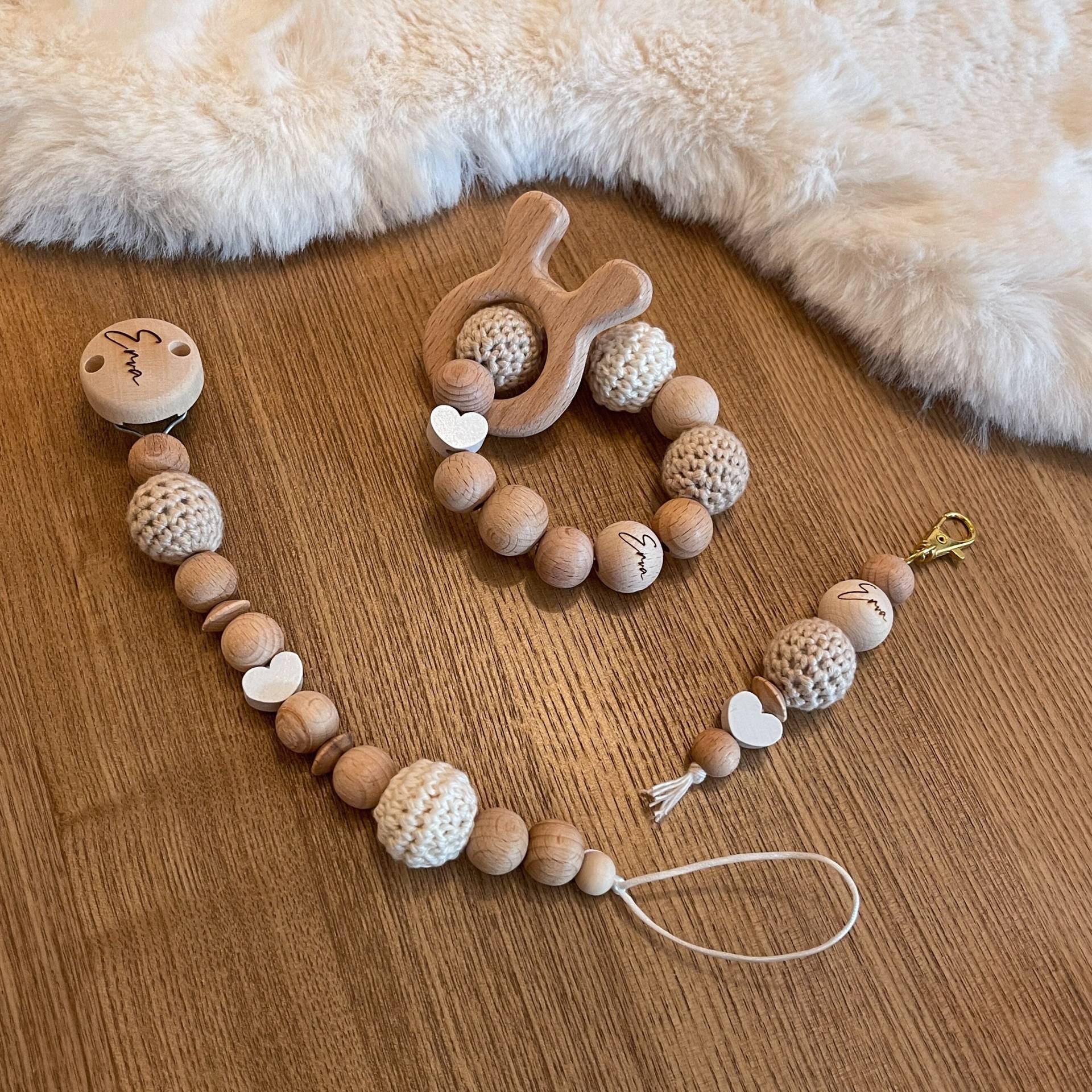 Schnullerkette Personalisiert, Greifling Hase, Schlüsselanhänger , Baby, Geschenk, Geburt, Set Personalisierbar Schnullerkette Personalisiert, Greifling Hase, Schlüsselanhänger , Baby, Geschenk, Geburt, Set Personalisierbar von WunderherzchenbyAnja