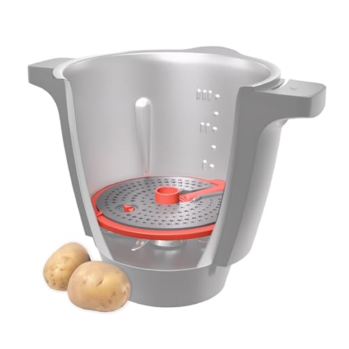 Wundermix - WunderPeeler® V2 Schäler-Aufsatz für Monsieur Cuisine Smart, Connect & Trend • Kartoffelschäler mit Kunststoff-Reibe • Schälen von Kartoffel, Karotte, Gemüse von Wundermix