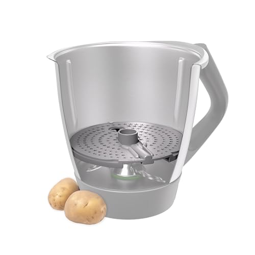 Wundermix - WunderPeeler® V2 Schäler-Aufsatz für Thermomix TM7, TM6, TM5, TM31 • Kartoffelschäler mit Kunststoff-Reibe • Schälen von Kartoffel, Karotte, Gemüse von Wundermix