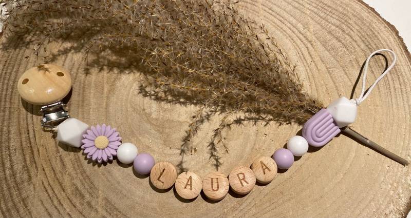 Schnullerkette | Handmade Mit Liebe Mädchen von Wunschzimmerchen