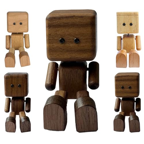 Handgemachte Holzpuppe Mit Zitternden Füßen, Schüttelnde Holzfigur, Lustige Holzdekoration Für Das Armaturenbrett Im Auto, Aromatherapie-Zubehör Fürs Auto, Modernes Kreatives Desktop-Ornament von Wusideday