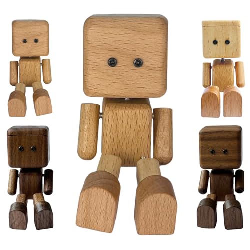 Handgemachte Holzpuppe Mit Zitternden Füßen, Schüttelnde Holzfigur, Lustige Holzdekoration Für Das Armaturenbrett Im Auto, Aromatherapie-Zubehör Fürs Auto, Modernes Kreatives Desktop-Ornament von Wusideday