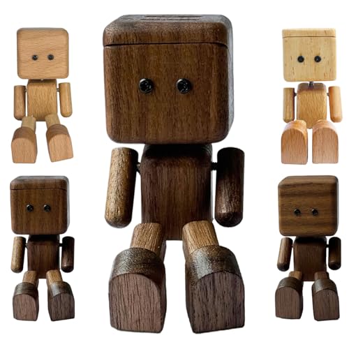 Handgemachte Holzpuppe Mit Zitternden Füßen, Schüttelnde Holzfigur, Lustige Holzdekoration Für Das Armaturenbrett Im Auto, Aromatherapie-Zubehör Fürs Auto, Modernes Kreatives Desktop-Ornament von Wusideday