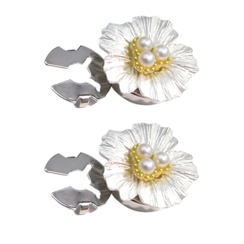 Wusideday Knopfverschlüsse Für Damenblusen,2 Stück Knopfabdeckungen Für Kleidung - Blumenförmige Manschettenknöpfe Perlen Accessoires - Damen Blusenkleid Accessoires Wusideday Knopfverschlüsse Für Damenblusen,2 Stück Knopfabdeckungen Für Kleidung - Blumenförmige Manschettenknöpfe Perlen Accessoires - Damen Blusenkleid Accessoires von Wusideday