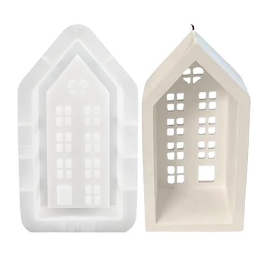 Wusideday Silikonform Schloss,Silikonhausförmige Formen | Haus Silikonform Antihaft - Formen zum Gießen von Epoxidharz-Gießformen, Silikon-Hauskerzenformen, wiederverwendbar für Zuhause von Wusideday