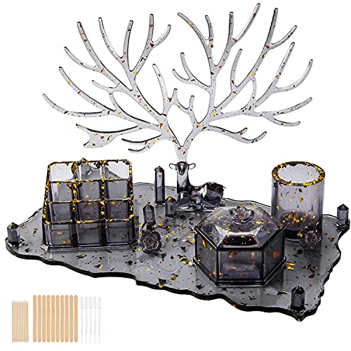 Wuudi Silikonformen Epoxidharz 34pcs Silikonform für Resin Harz Gießen Set mit Hirsch-Aufhängestange, 9-Schlitz-Lippenstift-Organizer, Stifthalter, Sechskant-Aufbewahrungsbox Formen Wuudi Silikonformen Epoxidharz 34pcs Silikonform für Resin Harz Gießen Set mit Hirsch-Aufhängestange, 9-Schlitz-Lippenstift-Organizer, Stifthalter, Sechskant-Aufbewahrungsbox Formen von Wuudi