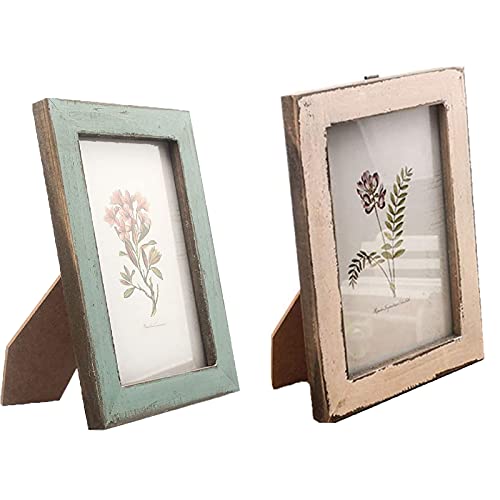 Bilderrahmen Retro Holz, 2 Stuck Bilderrahmen 6x4, Fotorahmen Shabby Chic, Bilderrahmen Rustikal, Bilderrahmen mit Standfuß, Aufgehängt Oder Tischplatte, für Zuhause, Büro, Geschäft Dekoration Bilderrahmen Retro Holz, 2 Stuck Bilderrahmen 6x4, Fotorahmen Shabby Chic, Bilderrahmen Rustikal, Bilderrahmen mit Standfuß, Aufgehängt Oder Tischplatte, für Zuhause, Büro, Geschäft Dekoration von Wuuooei