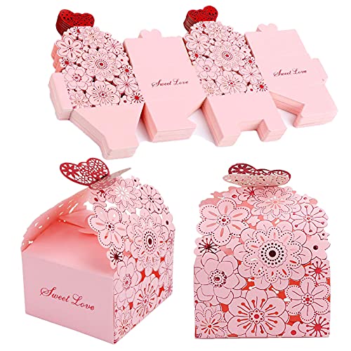 Gastgeschenk Box Rosa, 50 Stück Gastgeschenke Babyparty, Geschenkbox Hochzeit Gastgeschenk, Gastgeschenke Hochzeit Box für Hochzeit, Babyparty, Jubiläum, Party, Geburtstag, Party Favors Dekoration Gastgeschenk Box Rosa, 50 Stück Gastgeschenke Babyparty, Geschenkbox Hochzeit Gastgeschenk, Gastgeschenke Hochzeit Box für Hochzeit, Babyparty, Jubiläum, Party, Geburtstag, Party Favors Dekoration von Wuuooei