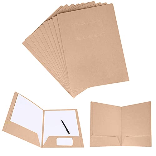 Dokumentenmappe a4 Pappe mit Tasche, 12 Stück Mappe Karton a4, Präsentationsmappe A4 Papier Mit Visitenkartenschlitz, mappe pappe klemmen für Dateien, Besprechungen, Berichte von Wuuooei