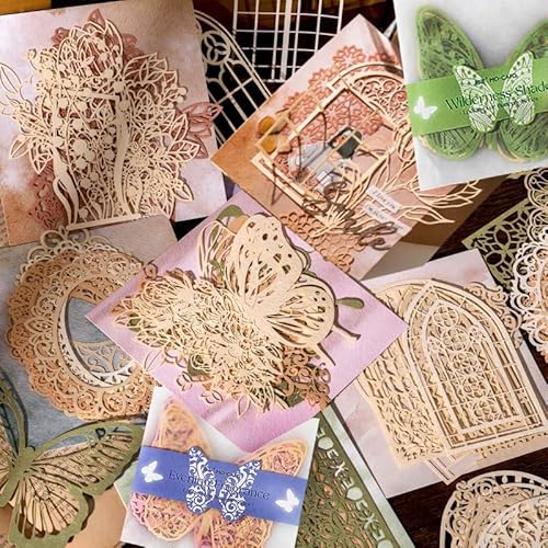 Scrapbooking Spitze Papier 52 Stücke Dekoratives Spitzenpapier Hohle Spitze Spitzenmuster für Scrapbooking, Tagebuch, Planer, Album, Tagebuch, Notizbuch, DIY-Dekoration Scrapbooking Spitze Papier 52 Stücke Dekoratives Spitzenpapier Hohle Spitze Spitzenmuster für Scrapbooking, Tagebuch, Planer, Album, Tagebuch, Notizbuch, DIY-Dekoration von Wuuooei