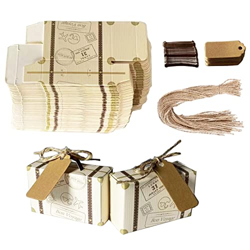 Wuuooei 50PCS kleine Kraft Papier Geschenkbox Hochzeit Schmuck Schachtel Gastgeschenke Süßigkeiten Schokolade Kartonagen Bonboniere Favour Boxen mit Schlagworten für Kinder Geburtstag, Hochzeit Wuuooei 50PCS kleine Kraft Papier Geschenkbox Hochzeit Schmuck Schachtel Gastgeschenke Süßigkeiten Schokolade Kartonagen Bonboniere Favour Boxen mit Schlagworten für Kinder Geburtstag, Hochzeit von Wuuooei