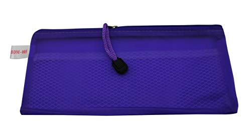 Wuuuycoky Schreibwarentasche, 24 x 10 cm, Kunststoff, mit 2 Fächern, mit Reißverschluss Purple,10 Pcs von Wuuycoky