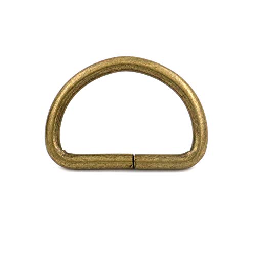 Wuuycoky D-Ring-Schnallen, 3,2 cm Innendurchmesser, Bronze, D-Ring, nicht geschweißt, für Gurtband, 10 Stück von Wuuycoky