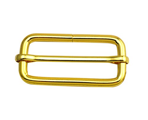 Wuuycoky Goldene 5,1 cm Innenlänge Metall Gleitstange Tri-Glides Draht geformt Roller Pin Schnallen Slider Pack von 6 von Wuuycoky
