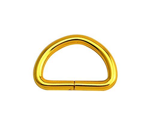 Wuuycoky Goldene D-Ring-Schnallen, 2,5 cm Innendurchmesser, D-Ring, nicht geschweißt, für Gurtband, 15 Stück von Wuuycoky
