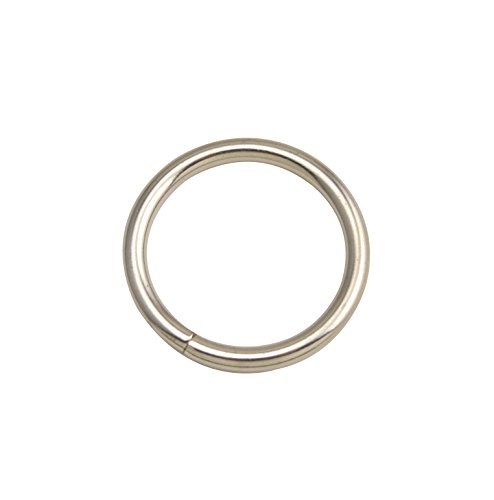 Wuuycoky Silberne O-Ringe, 3,2 cm Innendurchmesser, nicht geschweißt, Gurtversteller, Gurtband, Schnalle, 10 Stück von Wuuycoky