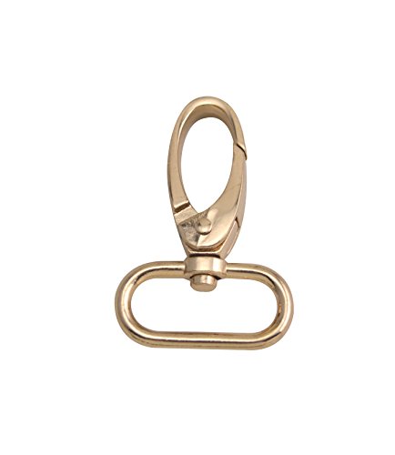 wuuycoky,Helles Gold, ovaler Ring, olive, Karabinerverschluss, mit Karabinerhaken, LEN:2",oval ring inner Diam:1",6Pcs von Wuuycoky