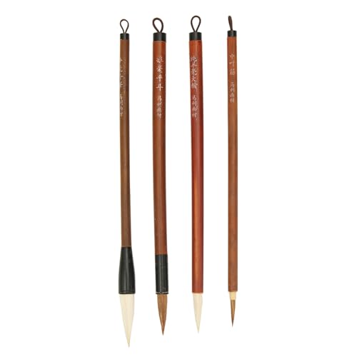 Wuyangcun Chinesische Kalligraphie-Pinsel-Set, Wiesel-Haarmalpinsel für Tinte, Aquarell, Gouache, traditionelle Kunst, 4 Stück von Wuyangcun