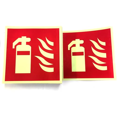 Wuyangcun Feuerlöscher-Schild, 2 Stück, 15 x 15 cm, selbstklebend, leuchtet im Dunkeln, PVC-Aufkleber für Zuhause, Büro, Lager Wuyangcun Feuerlöscher-Schild, 2 Stück, 15 x 15 cm, selbstklebend, leuchtet im Dunkeln, PVC-Aufkleber für Zuhause, Büro, Lager von Wuyangcun