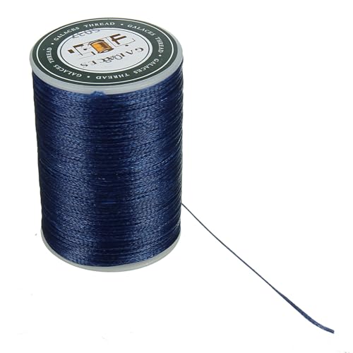 Wuyangcun Gewachstes Polyestergarn, 90 m, 0,8 mm, starke Leder-Nähschnur für Handnähen, Basteln, Armband, Geldbörse, DIY (blau) von Wuyangcun
