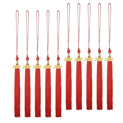 Wuyooprt Quasten-Anhänger 2025, Abschluss-2025, Hut-Anhänger, Ornament, Andenken, 10-fach, für Lehrer, College, Master, Highschool, Universität Wuyooprt Quasten-Anhänger 2025, Abschluss-2025, Hut-Anhänger, Ornament, Andenken, 10-fach, für Lehrer, College, Master, Highschool, Universität von Wuyooprt