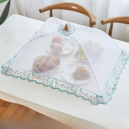 Große Premium-Abdeckhaube aus Netzstoff, für Lebensmittel, Zelt-Regenschirm, wiederverwendbar und faltbar, für Picknicks, hält Fliegen, Käfer, Mücken fern (40 x 50 cm) von Wuyue Hua