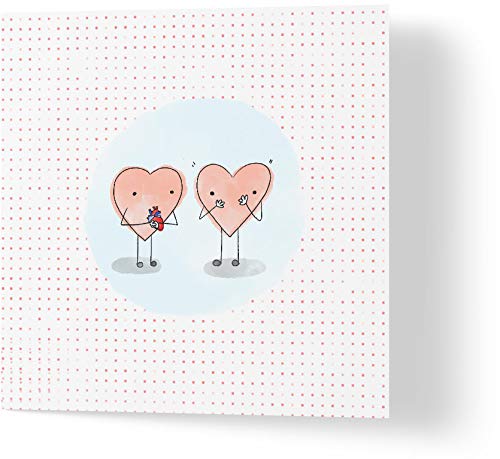 Wuzci Valentinstagskarte "Herzen" 150 mm Länge x 150 mm Breite von Wuzci