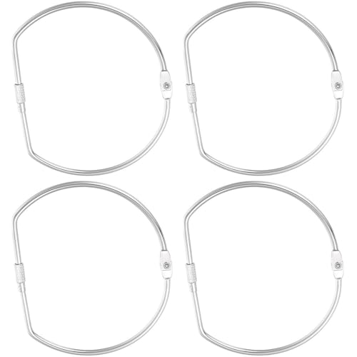 Buchbinderinge, D-förmiger Washi-Tape-Aufbewahrungsring, silberfarbener Schlüssel-Aufbewahrungsring für DIY-Dekoration, Papierorganisation, Klebeband-Organizer, 4 Stück Buchbinderinge, D-förmiger Washi-Tape-Aufbewahrungsring, silberfarbener Schlüssel-Aufbewahrungsring für DIY-Dekoration, Papierorganisation, Klebeband-Organizer, 4 Stück von Wvapzwr