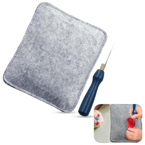 Filzen Starterset für Anfänger - Komplettset mit Filzunterlage, Filznadeln und Filznadelhalter, für Trockenfilzen und Nadelfilzen, komplettes Werkzeug für Anfänger aus Filzwolle, 15,5 x 12,5 cm Filzen Starterset für Anfänger - Komplettset mit Filzunterlage, Filznadeln und Filznadelhalter, für Trockenfilzen und Nadelfilzen, komplettes Werkzeug für Anfänger aus Filzwolle, 15,5 x 12,5 cm von Wvxilyr