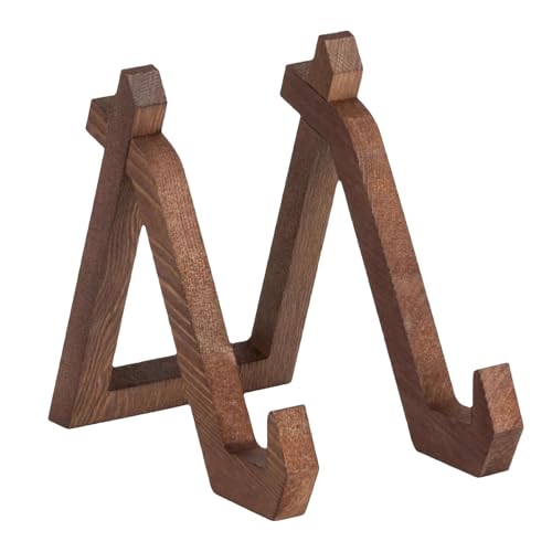Wvxilyr Dekorativer Tellerhalter aus Holz, vielseitiger Tischplattenhalter, Display für Bilderrahmen, Bücher, Schallplatten, kleine Staffelei aus Holz, Vintage, 15,2 cm Wvxilyr Dekorativer Tellerhalter aus Holz, vielseitiger Tischplattenhalter, Display für Bilderrahmen, Bücher, Schallplatten, kleine Staffelei aus Holz, Vintage, 15,2 cm von Wvxilyr