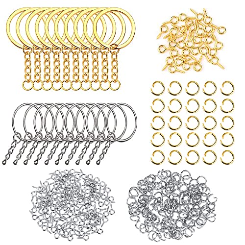 220 Stück Schlüsselanhänger, Schlüsselanhänger-Ringe, Schlüsselanhänger-Set, Kette Schlüsselring, Schlüsselanhänger Ring Set, Schlüsselring mit Kette, für DIY-Bastelarbeiten, Schlüssel (2 Farbe) 220 Stück Schlüsselanhänger, Schlüsselanhänger-Ringe, Schlüsselanhänger-Set, Kette Schlüsselring, Schlüsselanhänger Ring Set, Schlüsselring mit Kette, für DIY-Bastelarbeiten, Schlüssel (2 Farbe) von Wwmstlkx